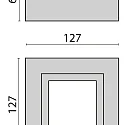Performance in Lighting LED Deckenleuchte MIMIK 10 CEILING TECH, 10W, 3000K, 701lm, IP65, IK06, statisch, Glas opal, anthrazit