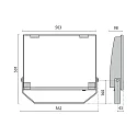 Performance in Lighting outdoor spot GUELL 3 A50/W rotatable, static IP66, grey, powder coated 