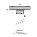 Performance in Lighting LED Pollerleuchte PADO BASIC, 9,5W, 4000K, 859lm, IP65, IK05, statisch, schwarz / Glas transparent