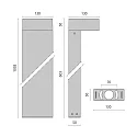 Performance in Lighting LED Pollerleuchte MIMIK 10 POST 1000, 10W, 3000K, 719lm, IP65, IK08, statisch, anthrazit / Glas transparent
