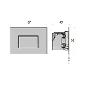 Performance in Lighting wall recessed luminaire INSERT+ ZERO CLIP / 107x77MM asymmetrical, static IP65, anthracite 