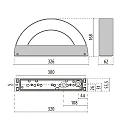 Performance in Lighting LED Wandleuchte MASK+ B, 24W, 3000K, 1770lm, IP65, IK06, statisch, Glas matt/satiniert, weiß