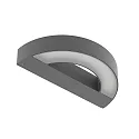 LED Wandleuchte MASK+ MINI B, 16W, 3000K, 390lm, IP65, IK05, statisch, Glas opal, anthrazit