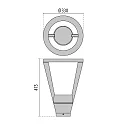 Performance in Lighting LED Mastleuchte HEDO+ C/EW, 43W, 4000K, 3865lm, IP65, IK09, statisch, anthrazit / Glas opal