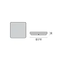 Performance in Lighting wall and ceiling luminaire WL 210 OPAL SQUARE static IP20, aluminium, lacquered dimmable