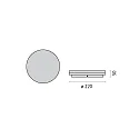 Performance in Lighting wall and ceiling luminaire WL 220 OPAL ROUND static IP20, aluminium, lacquered dimmable