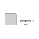 Performance in Lighting wall and ceiling luminaire WL 260 OPAL SQUARE static IP20, silver, lacquered dimmable