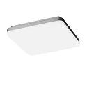 wall and ceiling luminaire WL 390 OPAL SQUARE static IP20, silver, lacquered dimmable