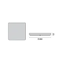 Performance in Lighting wall and ceiling luminaire WL 390 OPAL SQUARE static IP20, silver, lacquered dimmable