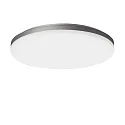 wall and ceiling luminaire WL 400 OPAL ROUND static IP20, silver, lacquered dimmable