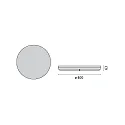 Performance in Lighting wall and ceiling luminaire WL 400 OPAL ROUND static IP20, silver, lacquered dimmable