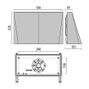 Performance in Lighting outdoor wall luminaire SHIELD+ 2 static IP66, anthracite, lacquered 