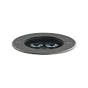 LED Boden-Einbauleuchte CRICKET+ 15 A/M, IP67 IK09, 14W 3000K 671lm, statisch, anthrazit / Glas transparent