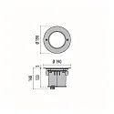 Performance in Lighting LED Boden-Einbauleuchte CRICKET+ 15 A/M, IP67 IK09, 14W 3000K 671lm, statisch, anthrazit / Glas transparent