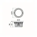 Performance in Lighting LED Boden-Einbauleuchte CRICKET+ 20 C/I, IP67 IK10, 26W 3000K 2373lm, statisch, Edelstahl / Glas transparent