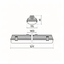 Performance in Lighting LED Feuchtraumleuchte ACRO+ EQ258 MULTIPOWER, 47W, 4000K, 6794lm, IP66, IK03, statisch, grau / opal