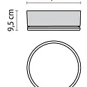 Performance in Lighting LED Wand- und Deckenleuchte DROP 22 LED, 11W, 3000K, 758lm, IP55, IK06, statisch, Glas opal, schwarz