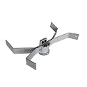 mast top GUELL 2.5 2-fold, grey, powder coated