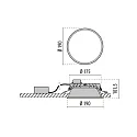 Performance in Lighting LED Downlight MANGO+ MIDI, 15W, 4000K, 1496lm, IP20, IK07, statisch, weiß