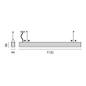 Performance in Lighting LED Pendelleuchte SL764+ PL LV S/C, 41W, 3000K, 5570lm, IP30, IK05, DALI, bildschirmarbeitsplatztauglich, schwarz