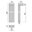 Performance in Lighting LED Pollerleuchte MIMIK 10 POST 1000 NO-F 8 CP/T3, mit Fußplatte PIASTRA HU, anthrazit, 10W 4000K 762lm 