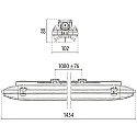 Performance in Lighting LED Industrie-Leuchte ACRO PRO EQ258PC S/EW 840 CL PW, IP66 IK08, 145.4cm, 24-42W (multi) 4000K 3865-6588lm, schaltbar