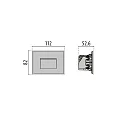 Performance in Lighting Outdoor LED Wand-Einbauleuchte INSERT+ ZERO GLASS S/EW, IP65 IK05, strukturweiß / satiniert, 4.5W 3000K 78lm