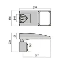 LED Straßen-Mastleuchte LYRA+ 54 SR/100 RPA, Typ II, IP66 IK06, mit Auto-Power-Reduktion