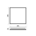 Performance in Lighting LED Einlege-Panel ELA 600 PR, IP40 IK06, 59.5 x 59.5cm, UGR <19, schaltbar, weiß, 32W 4000K 3988lm