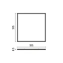 Performance in Lighting LED Einlege-Panel PLATO 600 MP, IP40 IK06, 59.5 x 59.5cm, UGR<19, schaltbar, weiß, 32W 3000K 3848lm