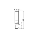 RADIUM LED-Röhrenlampe / Stablampe RL-T18 60 827/C/B15d RO, 230V AC, 6.3W 2700K 806lm 320°, schaltbar, klar