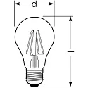 RADIUM LED Filament-Birnenlampe ESSENCE KLASSIK A75, E27, Ø 6cm, 7.8W 4000K 1055lm 330°, schaltbar, Glas klar