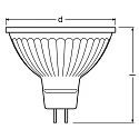 RADIUM LED NV-Reflektorlampe ESSENCE NV-RetroFit RL-MR16 50 840, 12V AC/DC, GU5.3, 5.5W 4000K 540lm 950cd 36°, schaltbar