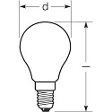 RADIUM LED Filament Tropfenlampe STAR D40 DIM 940, E14, Ø 4.5cm, 3.4W 4000K 470lm 300°, CRi>90, dimmbar, Glas matt