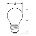 RADIUM LED Filament Tropfenlampe STAR D40 DIM 930, E27, Ø 4.5cm, 3.4W 3000K 470lm 300°, CRi>90, dimmbar, Glas matt