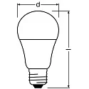 RADIUM LED STAR+ Klassik A, RL-A75 DIM HE 827/F/E27, 230V AC, E27, 5.2W 2700K 1095lm 330°, dimmbar, matt
