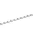 Aluprofil SMALL U FLAT 17/10 B1C1 1M, grau, Abdeckung weiß matt