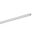 Aluprofil SMALL U FLAT 17/16 B1C1 1M, grau, Abdeckung weiß matt