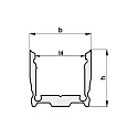 RADIUM Radium Aluminum U profile (surface) SMALL U 17.3/16/B1C1, for 1 LED Strip, length 200cm