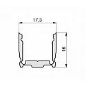 RADIUM Radium Aluminum U profile (surface) SMALL U 17.3/16/B1C1, for 1 LED Strip, length 200cm
