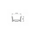 U profile SMALL - FOR 1 STRIP flat, surface-mounted version, powder coated, white