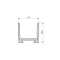 RADIUM U profile MEDIUM U 27/25.9/B2C2 - 2M surface-mounted version, powder coated, white