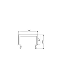 RADIUM Abdeckung matt/ diffus für Profil S, Cover SMALL, Länge 1m, Länge 100cm