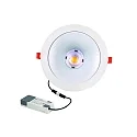 LED Downlight GLAN M, IP20, Ø 23.7cm, 230V , Plug&Play, 15-21W (multi) 3000/3500/4000K (CCT) 60°, UGR<19, starr, weiß matt