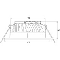 Rutec LED Einbaustrahler SILMA, IP40, Ø 10.9cm, 230V, 10W 3000K 784lm 78°, weiß matt / Abdeckung opal