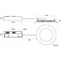 Rutec LED Einbau-Rundpanel TALAN XXS, IP44, Ø 11.8cm, 5/7/9W (multi) 2700/3000/4000K (CCT) 110°, starr, weiß / matt