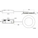 Rutec LED Einbau-Rundpanel TALAN XS, IP44, Ø 16.8cm, 7/9/12W (multi) 2700/3000/4000K (CCT) 110°, starr, weiß / matt