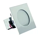 LED Wandeinbau-Strahler LARA V2, IP40, eckig, für Schalterdosen, 1W 3000K 55lm 80°, CRi >90, schaltbar, starr, weiß