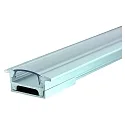 Alu-Kragenprofil flach 23/12K, 2 Meter, eloxiert