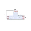 Rutec Zubehör für LED Strip VARDAflex (einfarbig, Breite 0.8cm) - T-/Eck-Platine, 2-polig, IP20, schneidbar